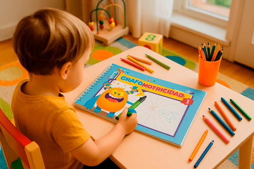 Ni&ntilde;o con cuaderno